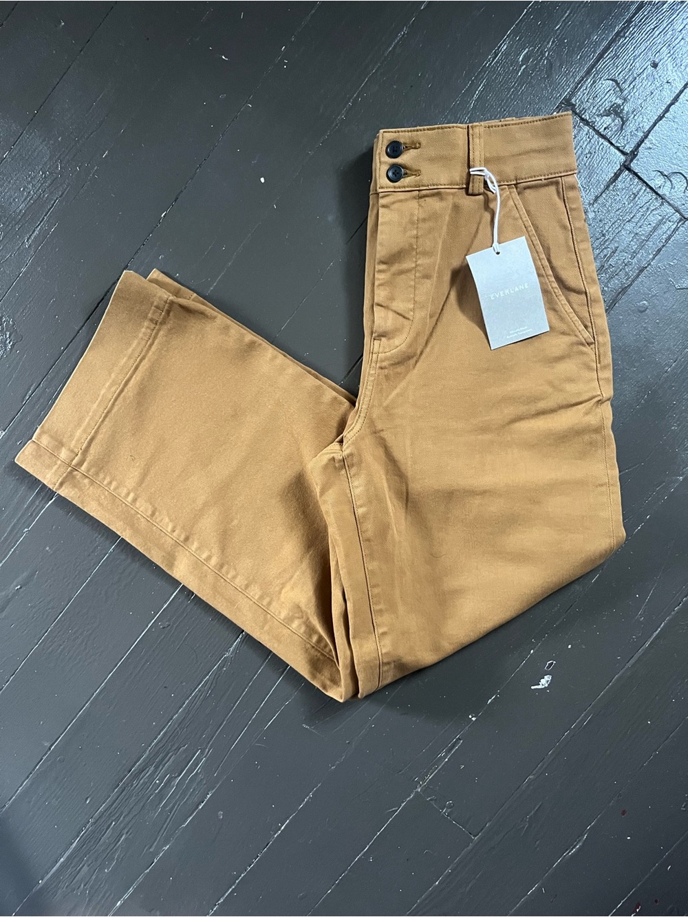 Everlane Wide Leg High-Rise Jeans in Tapenade
